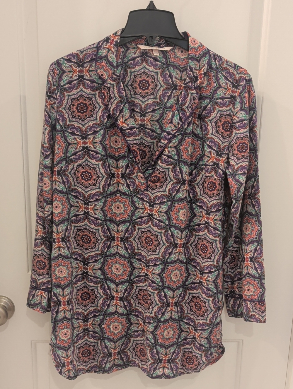 Victoria's Secret Multicolor Paisley  Sleep Shirt Paisley Geometric Lounge Comfy